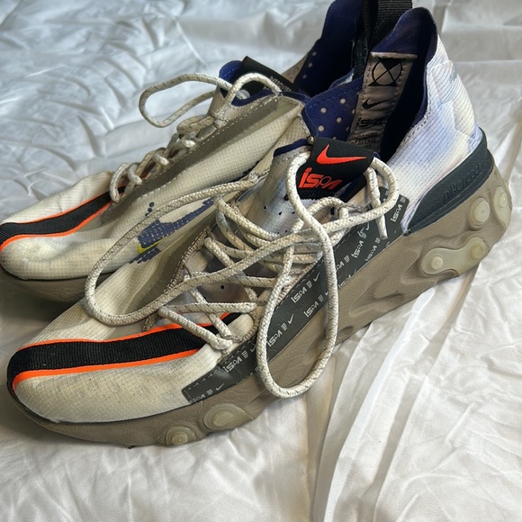 Nike React WR ISPA AR8555-100 Gray Black Sz 7 Running Shoes Sneakers Trainers - Picture 2 of 7